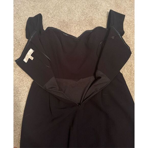 Dress the Population Gown Women Black Medium Logan Crepe Off Shoulder Sweetheart - Picture 8 of 12